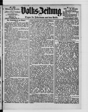 Volks-Zeitung vom 23.11.1864