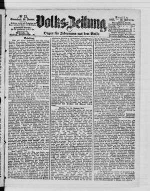 Volks-Zeitung vom 14.01.1865