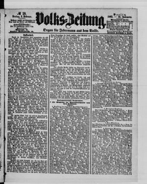Volks-Zeitung vom 03.02.1865