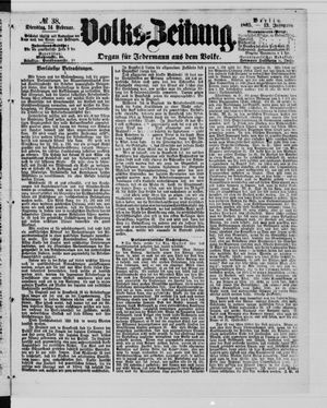 Volks-Zeitung vom 14.02.1865