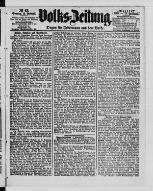 Volks-Zeitung vom 19.02.1865