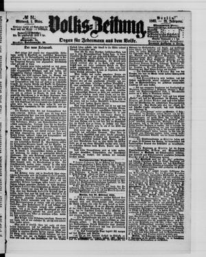 Volks-Zeitung vom 01.03.1865