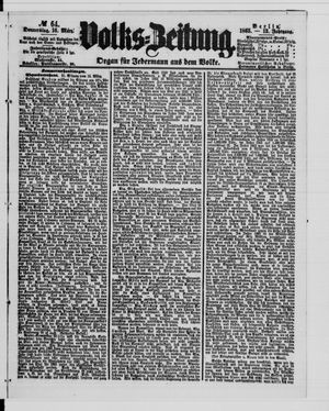 Volks-Zeitung vom 16.03.1865
