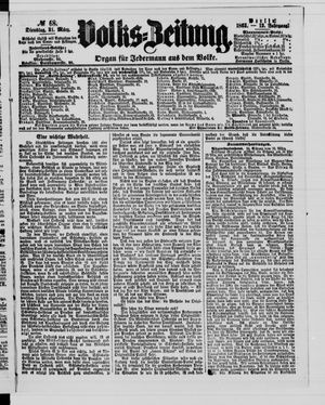 Volks-Zeitung vom 21.03.1865