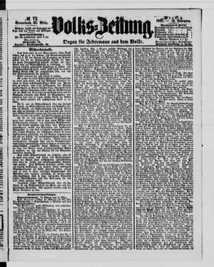Volks-Zeitung vom 25.03.1865