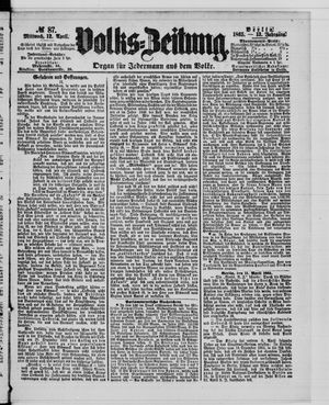 Volks-Zeitung on Apr 12, 1865