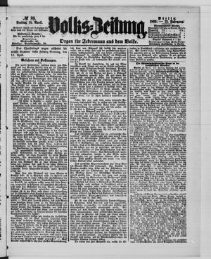 Volks-Zeitung vom 14.04.1865