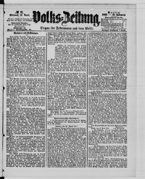 Volks-Zeitung vom 19.04.1865