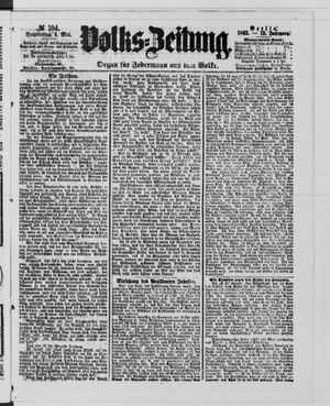 Volks-Zeitung on May 4, 1865