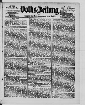 Volks-Zeitung vom 18.05.1865