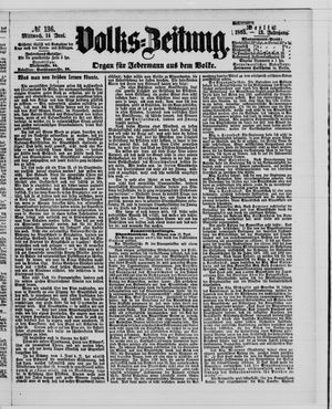 Volks-Zeitung vom 14.06.1865