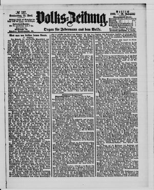 Volks-Zeitung on Jun 15, 1865