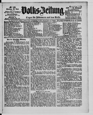 Volks-Zeitung vom 25.06.1865