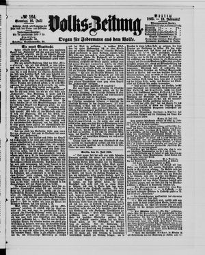 Volks-Zeitung vom 16.07.1865