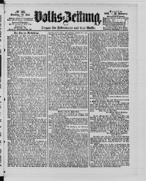 Volks-Zeitung vom 18.07.1865