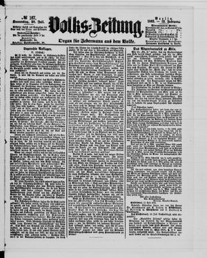 Volks-Zeitung vom 20.07.1865