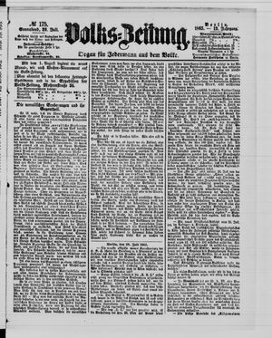 Volks-Zeitung vom 29.07.1865