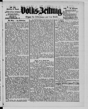 Volks-Zeitung vom 15.08.1865