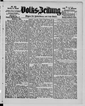 Volks-Zeitung vom 18.08.1865