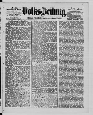 Volks-Zeitung vom 19.08.1865