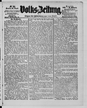 Volks-Zeitung vom 20.08.1865