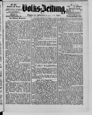 Volks-Zeitung vom 29.08.1865