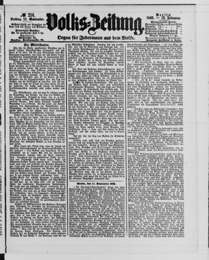 Volks-Zeitung vom 15.09.1865