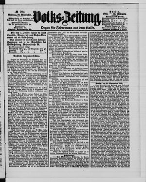 Volks-Zeitung vom 24.09.1865