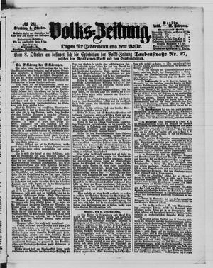 Volks-Zeitung vom 03.10.1865