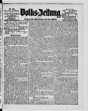 Volks-Zeitung vom 19.10.1865