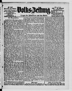 Volks-Zeitung vom 21.10.1865