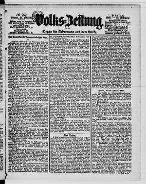 Volks-Zeitung vom 27.10.1865
