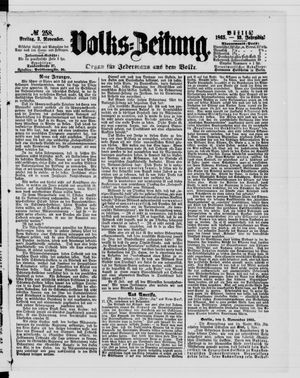 Volks-Zeitung vom 03.11.1865