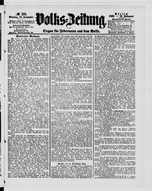 Volks-Zeitung on Nov 12, 1865