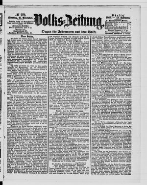 Volks-Zeitung vom 21.11.1865