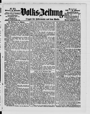 Volks-Zeitung vom 22.11.1865