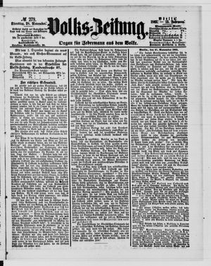 Volks-Zeitung vom 28.11.1865