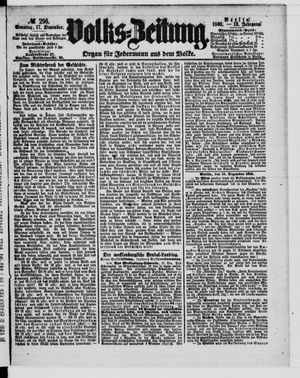 Volks-Zeitung vom 17.12.1865
