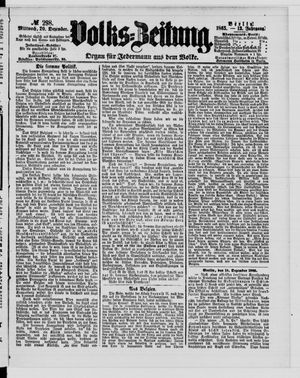 Volks-Zeitung vom 20.12.1865