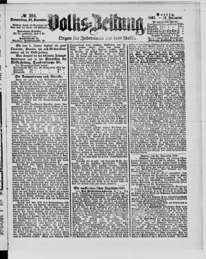 Volks-Zeitung vom 28.12.1865