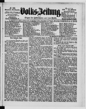 Volks-Zeitung vom 30.12.1865
