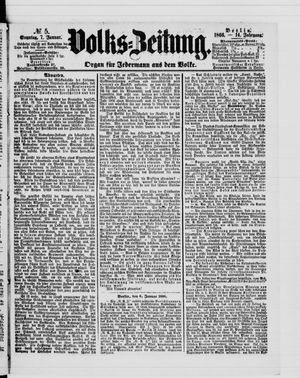 Volks-Zeitung vom 07.01.1866