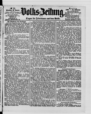 Volks-Zeitung vom 16.01.1866
