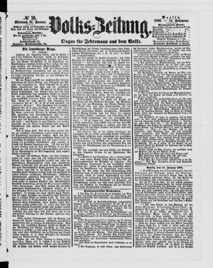 Volks-Zeitung vom 31.01.1866