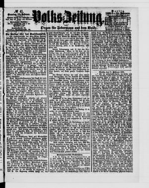 Volks-Zeitung vom 18.02.1866