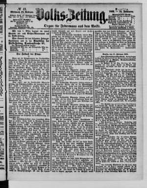 Volks-Zeitung vom 28.02.1866