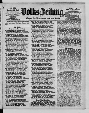 Volks-Zeitung vom 29.07.1866