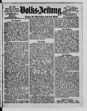 Volks-Zeitung on Aug 15, 1866