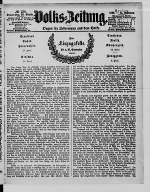 Volks-Zeitung vom 20.09.1866