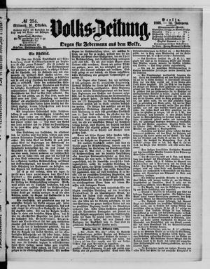 Volks-Zeitung vom 31.10.1866